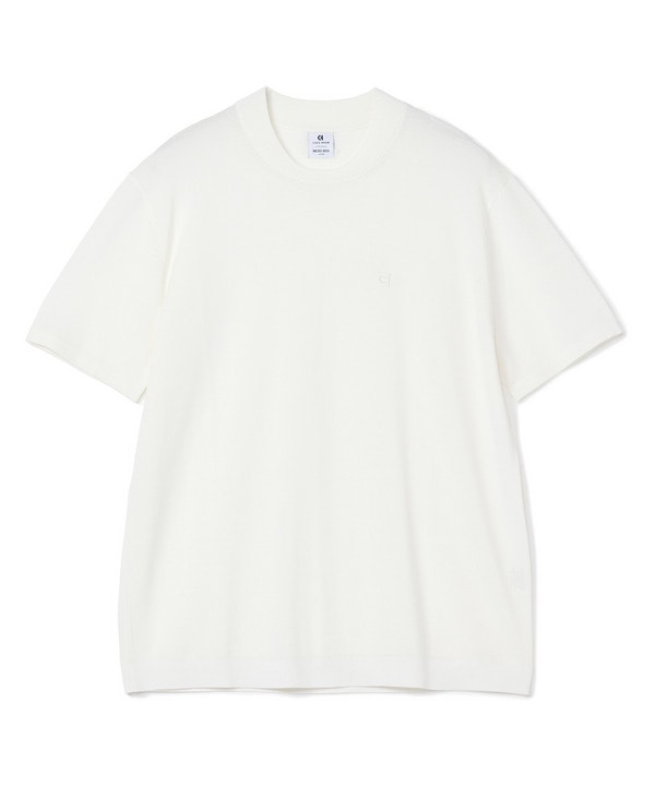 【COLE HAAN/コール ハーン】別注 ロゴ刺繍ニット半袖Tシャツ＜持続冷感＞ 詳細画像 ホワイト 1