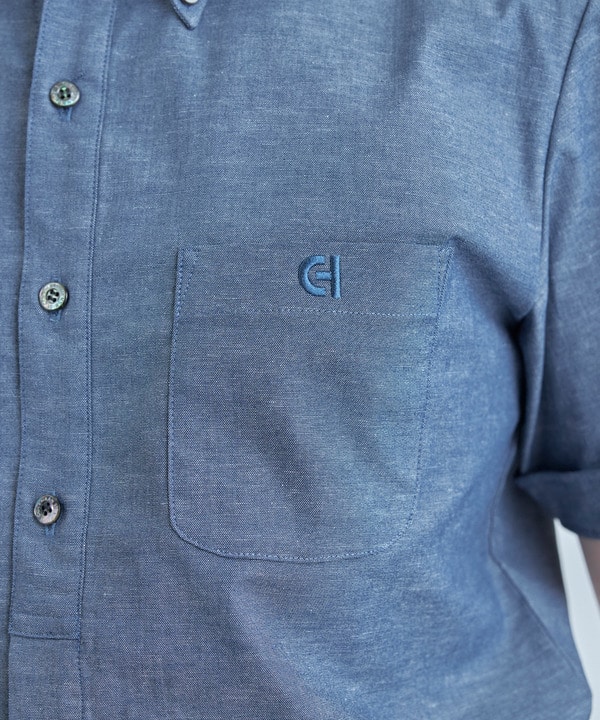 【COLE HAAN/コール ハーン】別注 綿麻オックス半袖シャツ＜吸水速乾/UVカット/遮熱/透け防止＞ 詳細画像 10