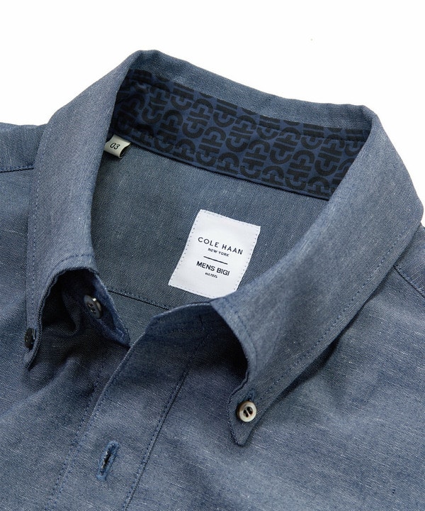 【COLE HAAN/コール ハーン】別注 綿麻オックス半袖シャツ＜吸水速乾/UVカット/遮熱/透け防止＞ 詳細画像 11