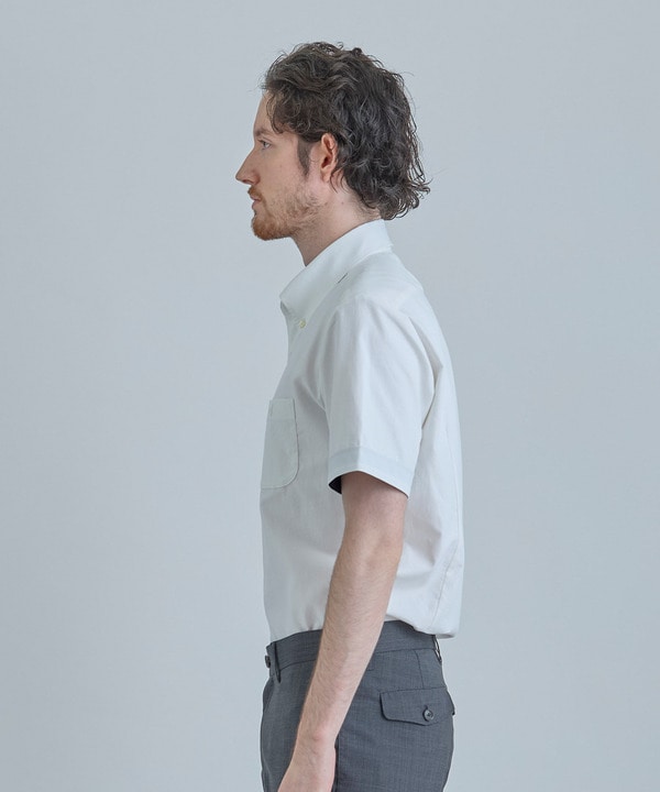 【COLE HAAN/コール ハーン】別注 綿麻オックス半袖シャツ＜吸水速乾/UVカット/遮熱/透け防止＞ 詳細画像 2