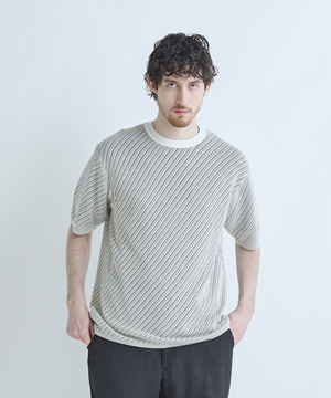 クルーネックメッシュニットTシャツ
