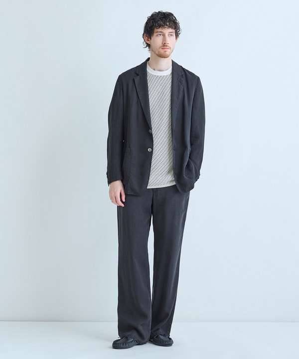 クルーネックバイアスメッシュニット半袖Tシャツ 詳細画像 13