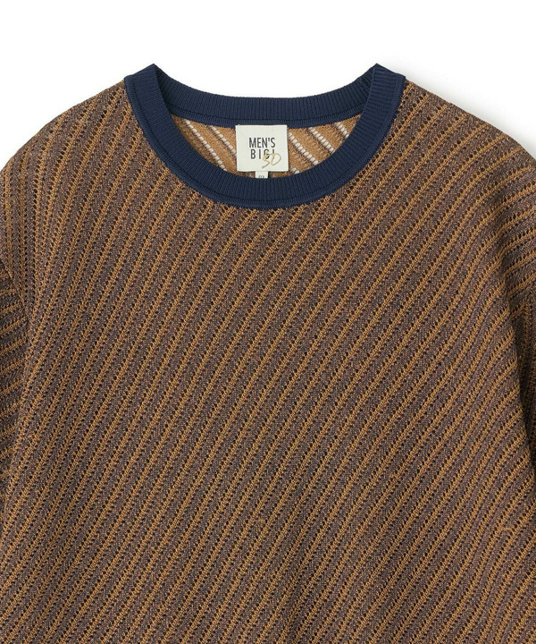 クルーネックバイアスメッシュニット半袖Tシャツ 詳細画像 20