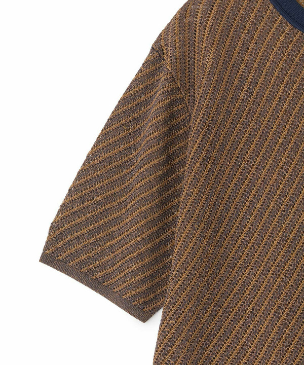 クルーネックバイアスメッシュニット半袖Tシャツ 詳細画像 24
