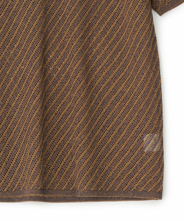 クルーネックバイアスメッシュニット半袖Tシャツ 詳細画像 25
