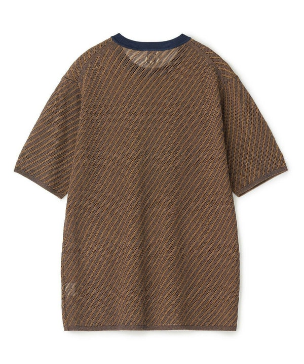 クルーネックバイアスメッシュニット半袖Tシャツ 詳細画像 28