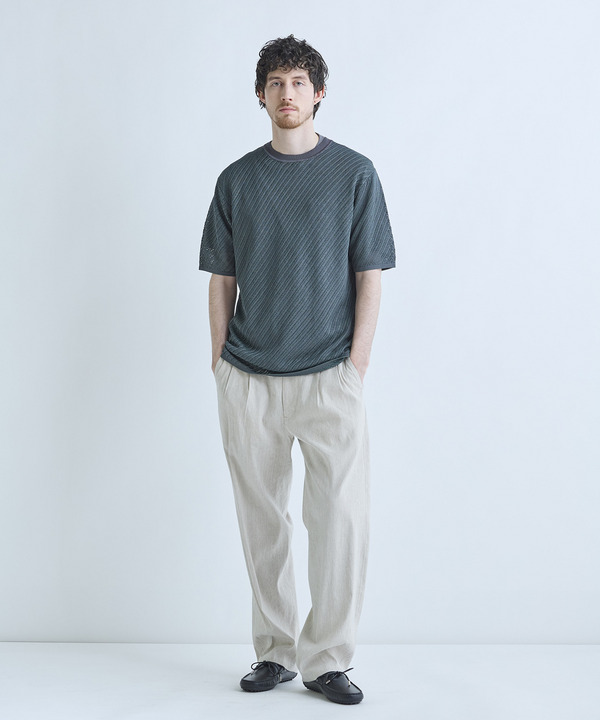 クルーネックメッシュニットTシャツ 詳細画像 4