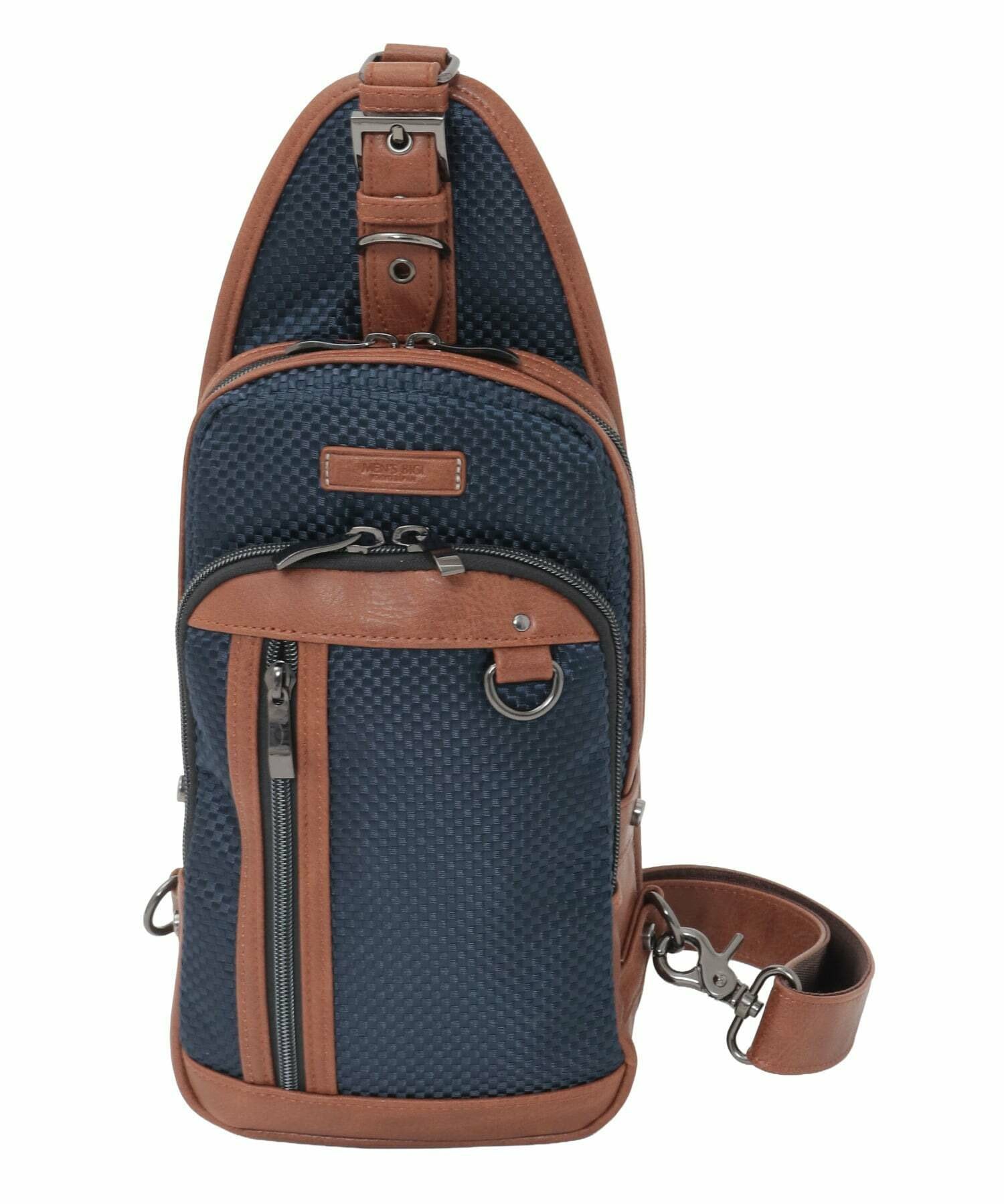 【希少】BALLY オールレザー　ボディバッグ　ブラウン×ネイビー 合皮切り替え ボディバッグ｜メンズファッション通販 MEN'S BIGI