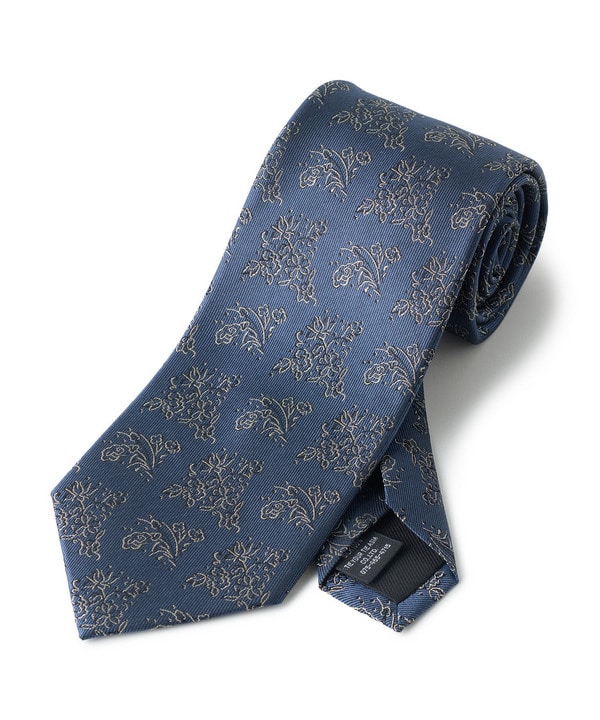 【TIE YOUR TIE /タイユアタイ】フローラル柄ネクタイ 詳細画像 ネイビー 1