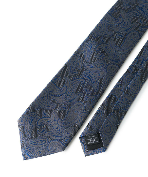 【TIE YOUR TIE /タイユアタイ】配色ペイズリー柄ネクタイ 詳細画像 1