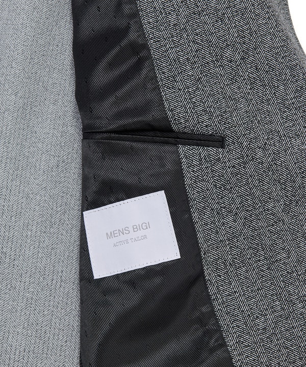 【ACTIVE TAILOR】Dot Air ヘリンボーン&times;千鳥格子/デニム柄 セットアップジャケット＜通気性/吸水速乾/ストレッチ＞ 詳細画像 19