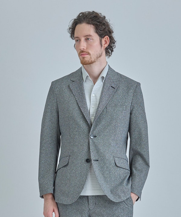 【ACTIVE TAILOR】Dot Air ヘリンボーン&times;千鳥格子/デニム柄 セットアップジャケット＜通気性/吸水速乾/ストレッチ＞ 詳細画像 6