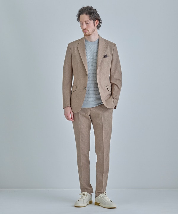 【ACTIVE TAILOR】Dot Air ヘリンボーン&times;千鳥格子/デニム柄 セットアップジャケット＜通気性/吸水速乾/ストレッチ＞ 詳細画像 8