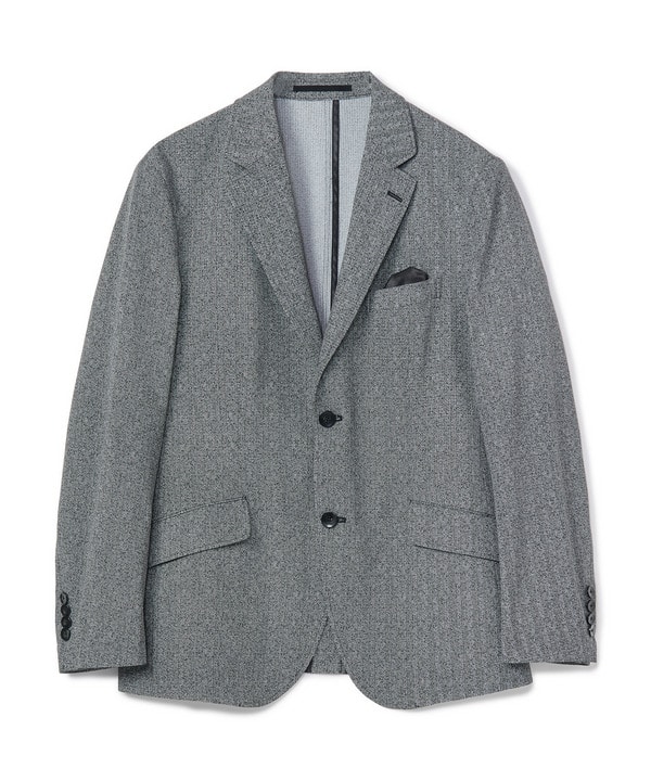【ACTIVE TAILOR】Dot Air ヘリンボーン&times;千鳥格子/デニム柄 セットアップジャケット＜通気性/吸水速乾/ストレッチ＞ 詳細画像 ブラック系 1
