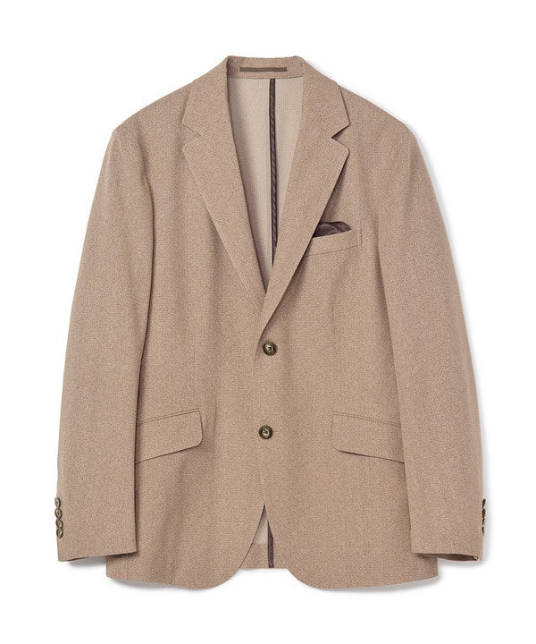【ACTIVE TAILOR】Dot Air ヘリンボーン&times;千鳥格子/デニム柄 セットアップジャケット＜通気性/吸水速乾/ストレッチ＞ 詳細画像 ブラウン 1