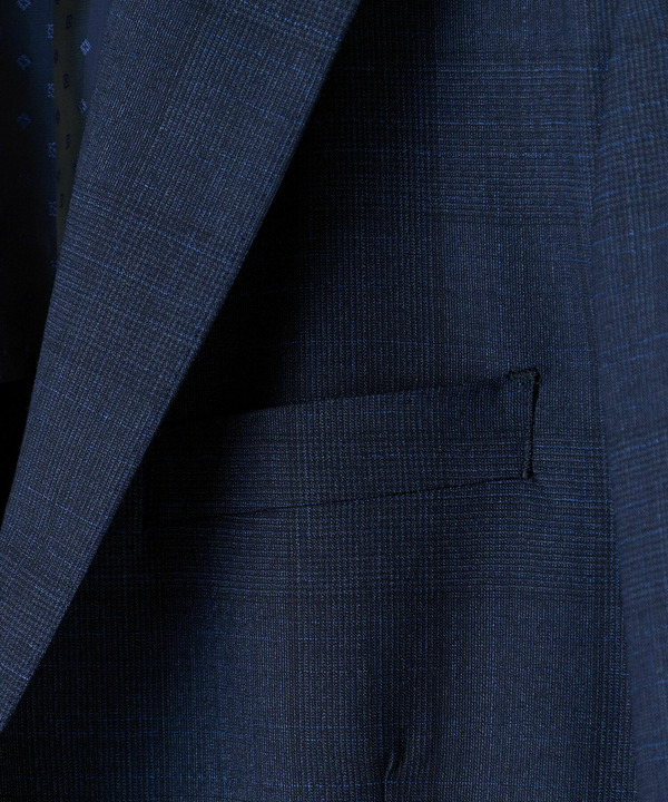 【Loro Piana/ロロ・ピアーナ】ウール梳毛 グレンチェック柄スーツ 詳細画像 6