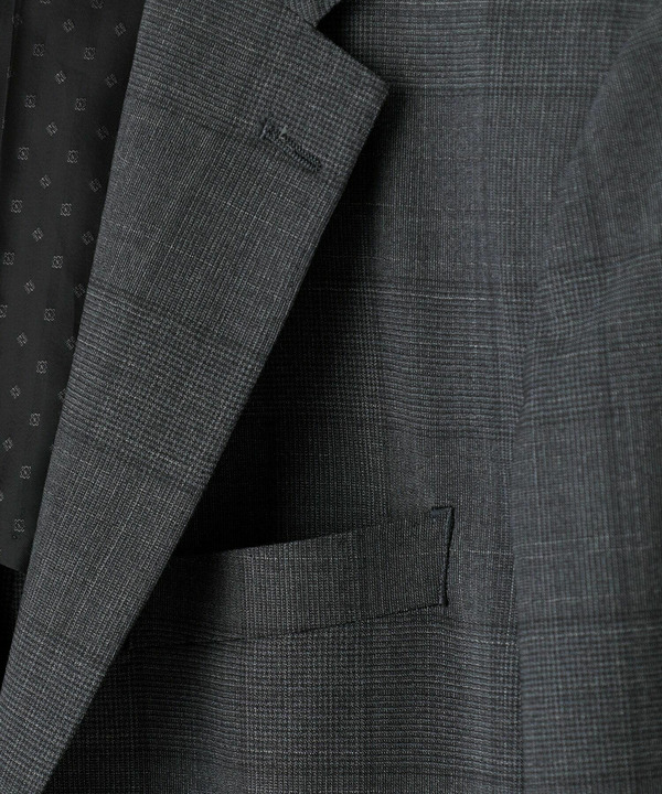 【Loro Piana/ロロ・ピアーナ】ウール梳毛 グレンチェック柄スーツ 詳細画像 7