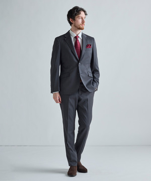 【Loro Piana/ロロ・ピアーナ】ウールギャバジン 無地スーツ