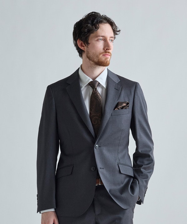 【Loro Piana/ロロ・ピアーナ】ウールギャバジン 無地スーツ 詳細画像 1