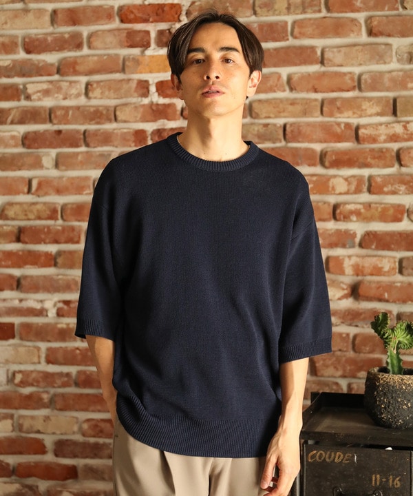 ミラノリブクルーネックニットtシャツ Machine Washable メンズファッション通販 Men S Bigi Online Store メンズビギ オンラインストア