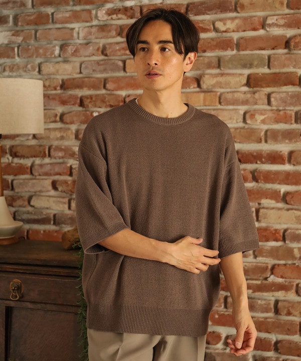 ミラノリブクルーネックニットtシャツ Machine Washable メンズファッション通販 Men S Bigi Online Store メンズビギ オンラインストア