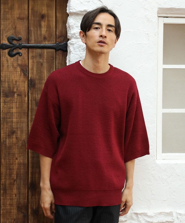 ミラノリブクルーネックニットtシャツ Machine Washable メンズファッション通販 Men S Bigi Online Store メンズビギ オンラインストア