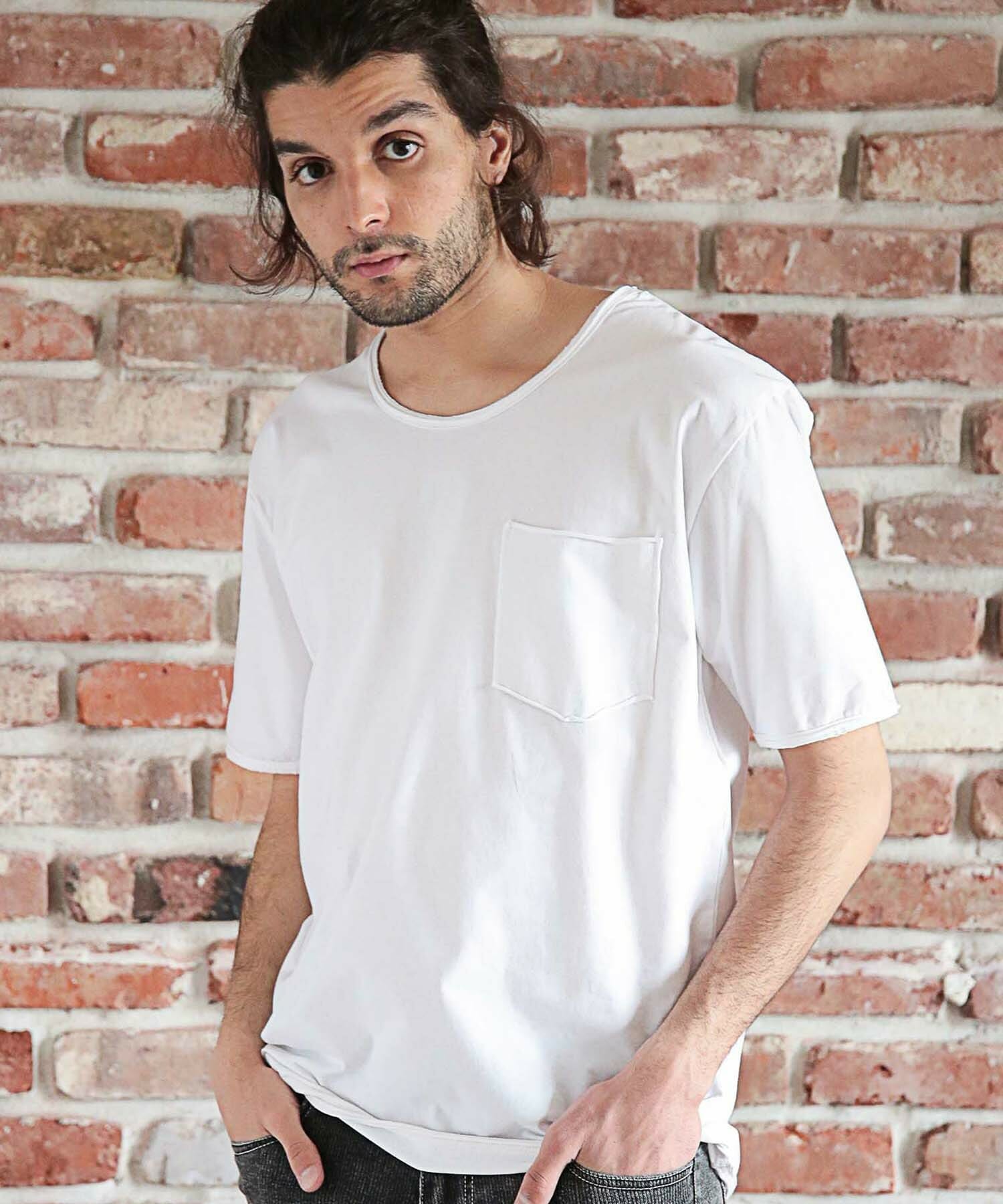 Uネックカットオフtシャツ メンズファッション通販 Men S Bigi Online Store メンズビギ オンラインストア