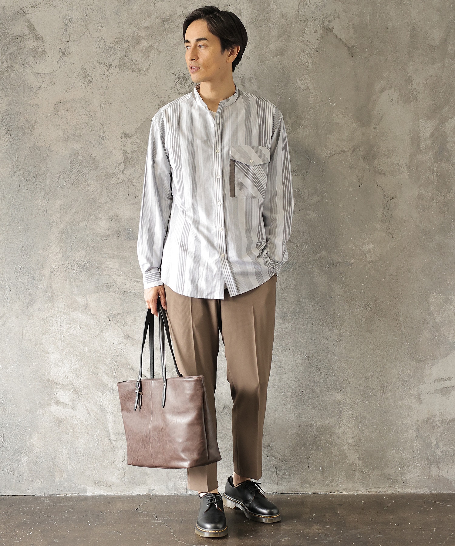ランダムストライプシャツ メンズファッション通販 Men S Bigi Online Store メンズビギ オンラインストア