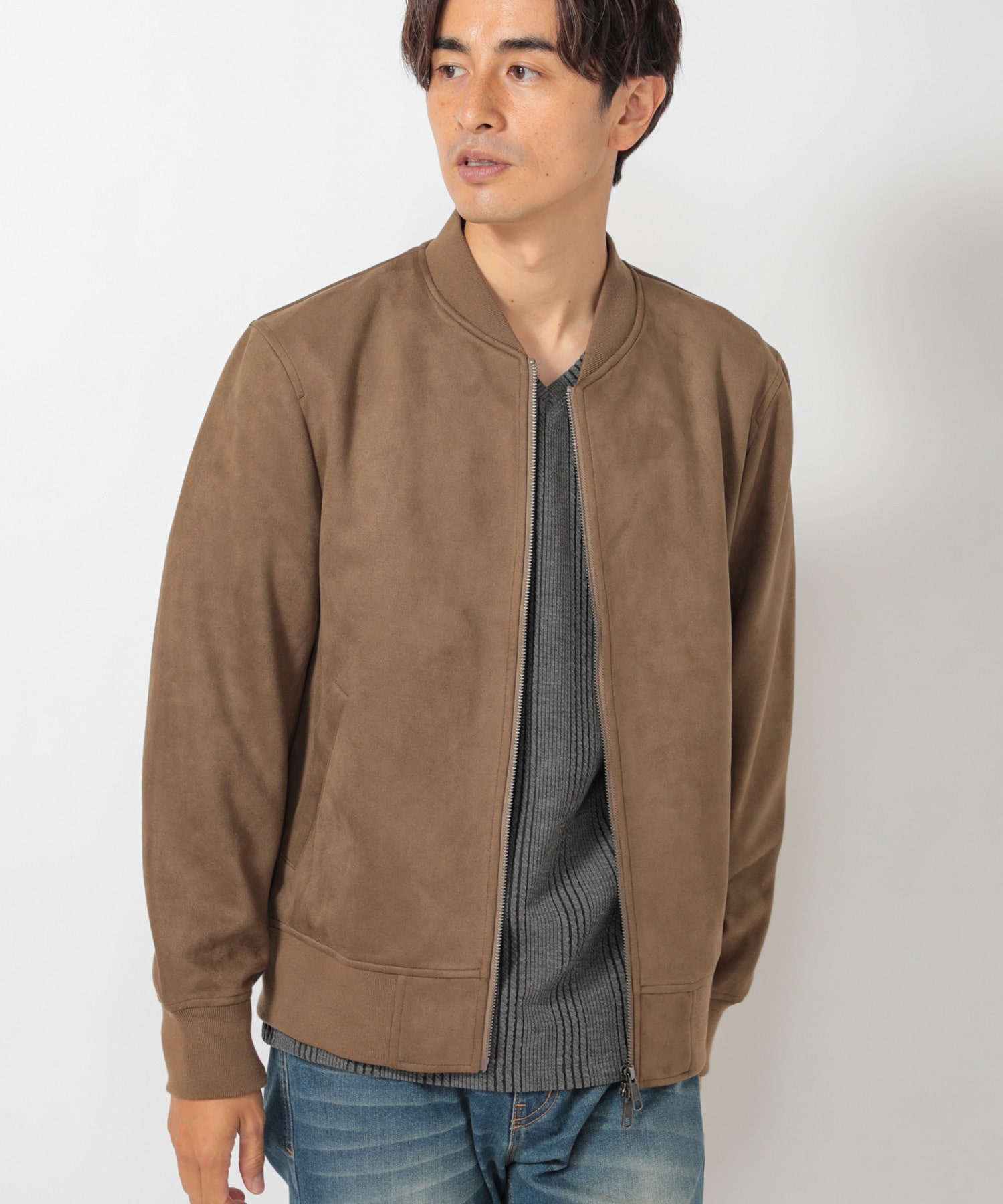 ストレッチ スウェードma 1ジャケット メンズファッション通販 Men S Bigi Online Store メンズビギ オンラインストア