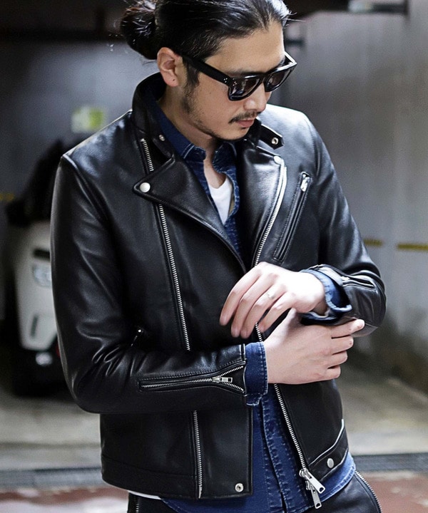 緑林シリーズ レザー ハーフコート Leather Half Coat# - 通販 - pnp.na