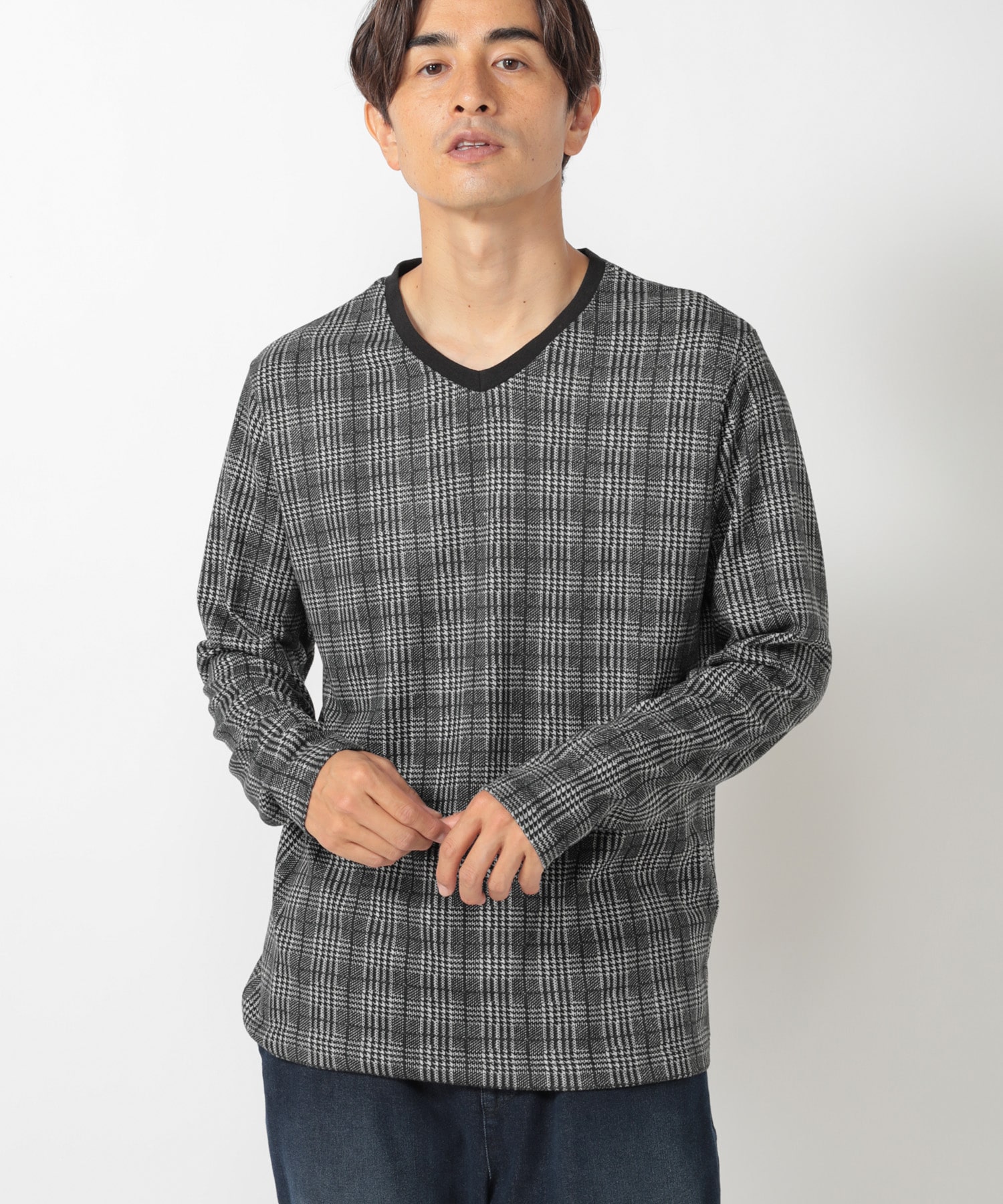 グレンチェックプリントtシャツ メンズファッション通販 Men S Bigi Online Store メンズビギ オンラインストア