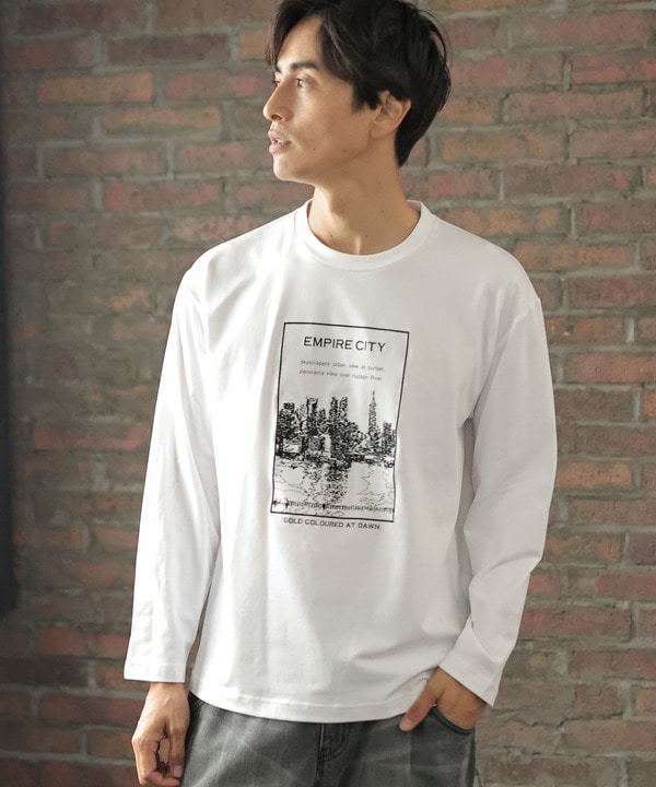 刺繍＆プリント長袖Ｔシャツ｜メンズファッション通販 MEN'S BIGI ONLINE STORE (メンズビギ オンラインストア)