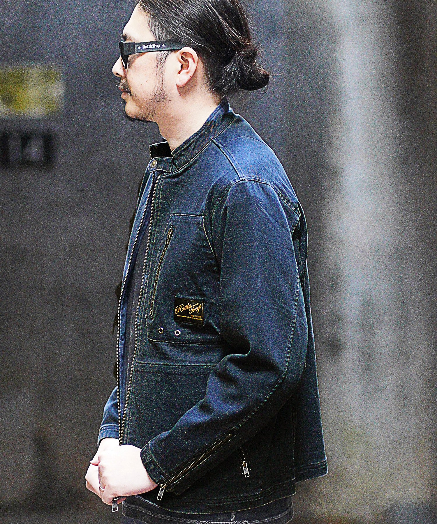 夏 トーン ボランティア ライダース デニム シャツ 天窓 言及する 集中的な