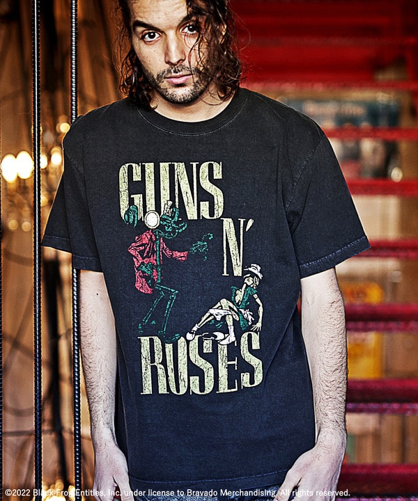 80s Guns N Roses ガンズ・ヴィンテージ バンド 墨色 Tシャツ-
