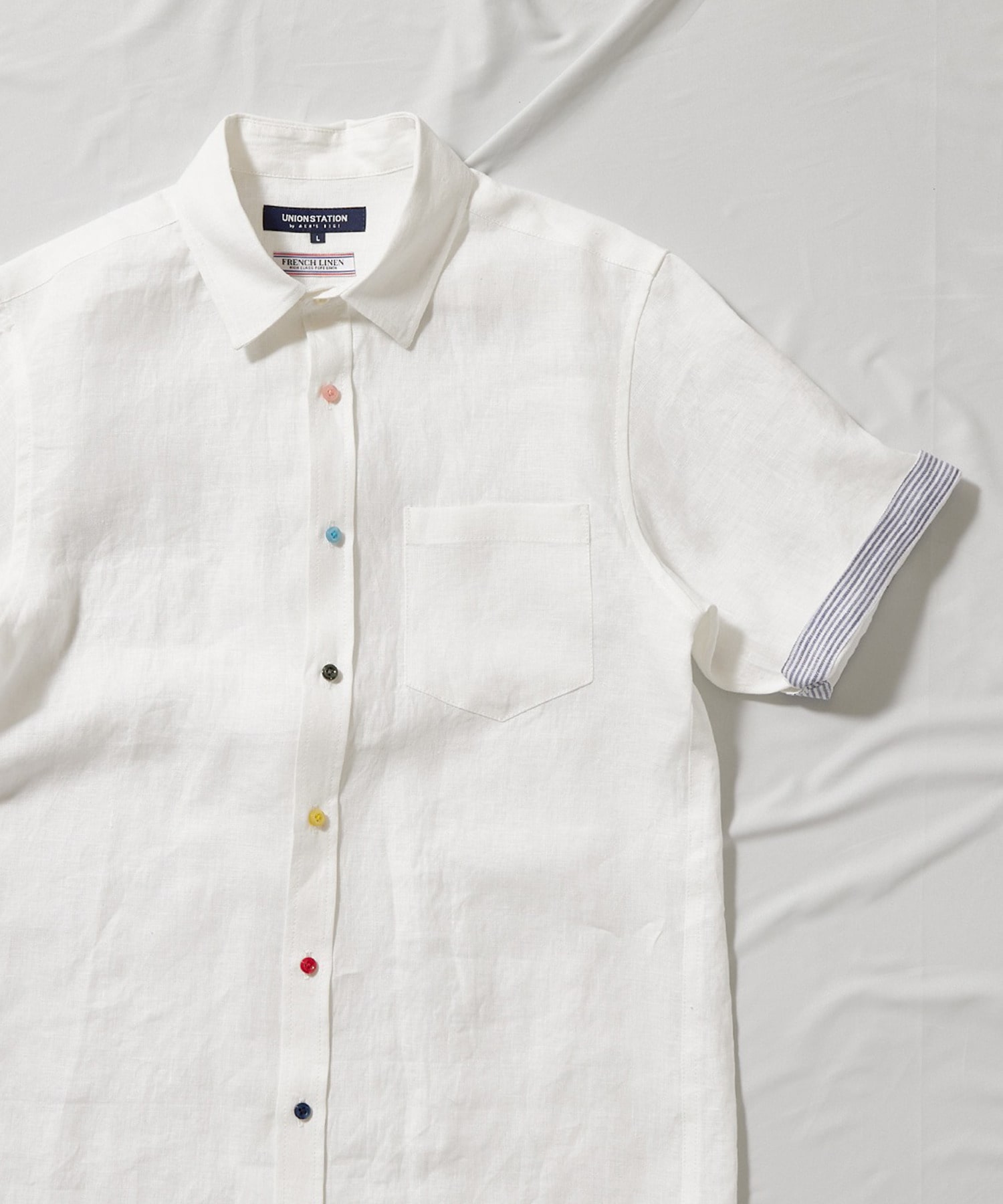 フレンチリネン 半袖シャツ/麻100％｜メンズファッション通販 