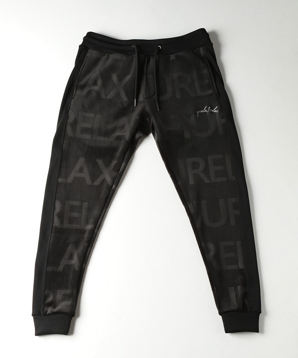 【1PIU1UGUALE3 RELAX × JUST PLAY】VELOR LOGO LONG PANTS 詳細画像 1
