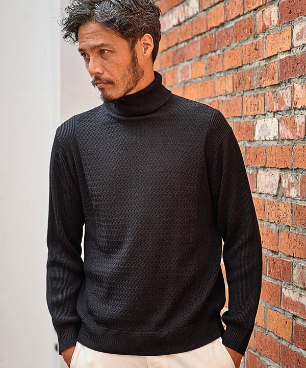 【EFFORTLESS】ウール混タートルネックニット/ハンドウォッシャブル｜メンズファッション通販 MEN'S BIGI ONLINE STORE  (メンズビギ オンラインストア)