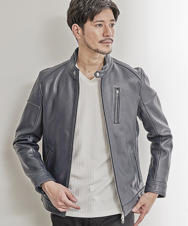 シングルライダースレザージャケット｜メンズファッション通販 MEN'S BIGI ONLINE STORE (メンズビギ オンラインストア)