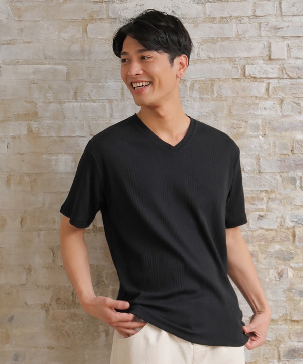 ランダムテレコＶネックＴシャツ｜メンズファッション通販 MEN'S BIGI