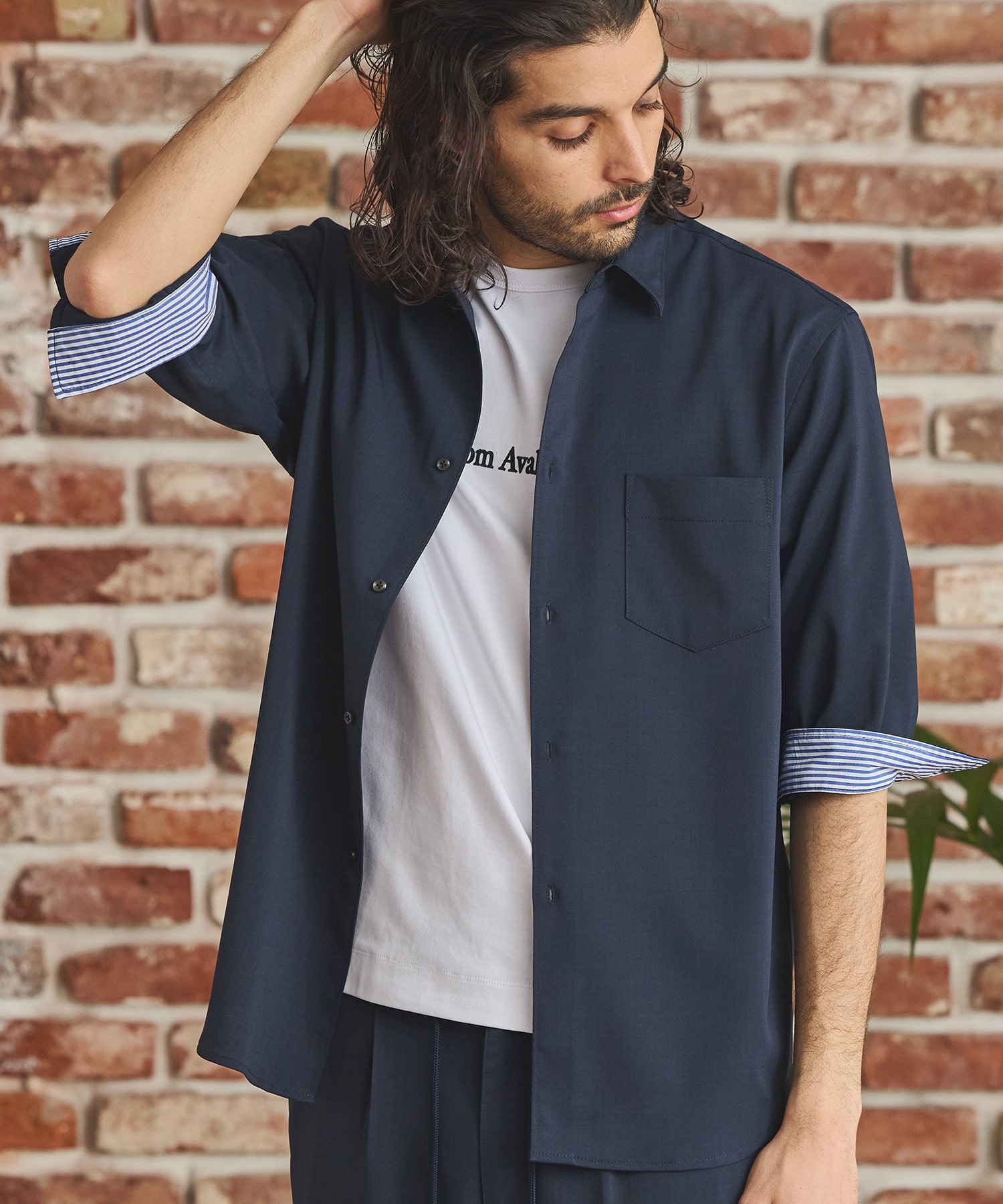 ストレッチカチオン七分袖シャツ｜メンズファッション通販 MEN