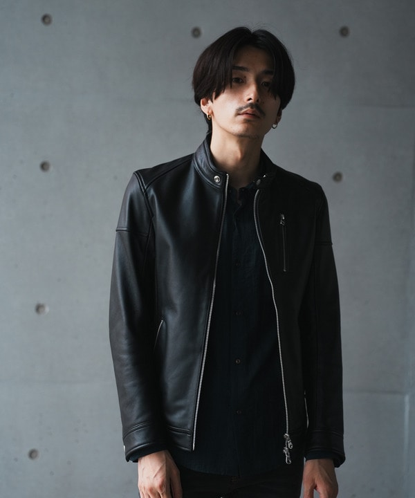 SHEEP LEATHER/シープレザー シングルライダースジャケット｜メンズファッション通販 MEN'S BIGI ONLINE STORE  (メンズビギ オンラインストア)