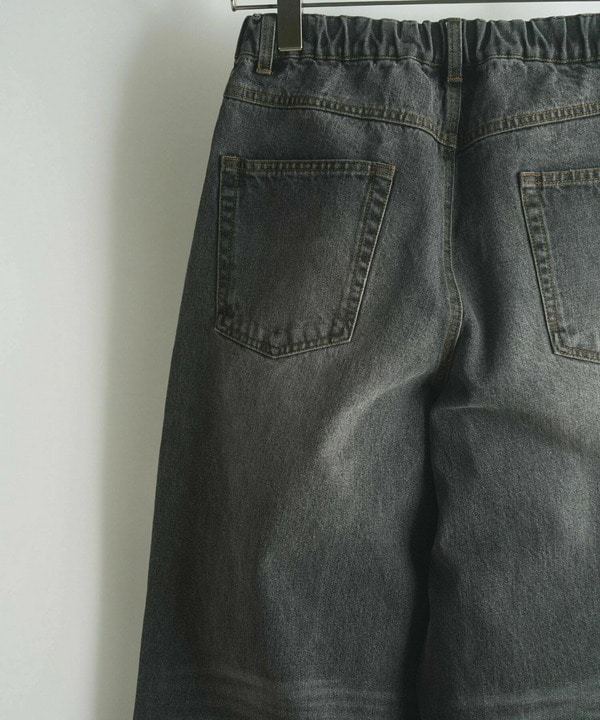 【WEB限定/12oz デニム】ウエストシャーリング ５ポケット ワイドストレートパンツ 詳細画像 15