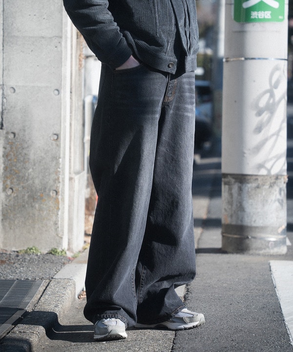 【WEB限定/12oz デニム】ウエストシャーリング ５ポケット ワイドストレートパンツ 詳細画像 20