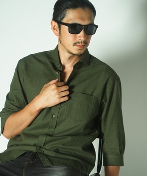 COOL　MAXリネン混7分袖シャツ