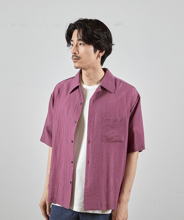 シレーワッシャーオープンカラー半袖シャツ 詳細画像 6