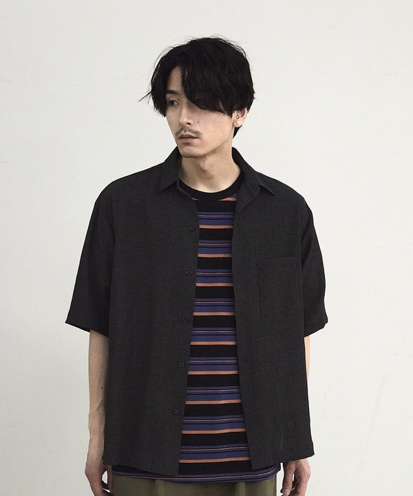 シャーリングレギュラーカラー半袖シャツ 詳細画像 18
