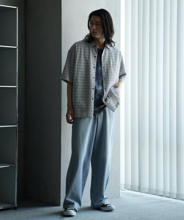 ドビーチェックシアールーズ半袖シャツ 詳細画像 2