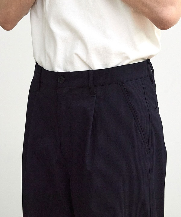 ドビーストライプタックワイドテーパードパンツ 詳細画像 8