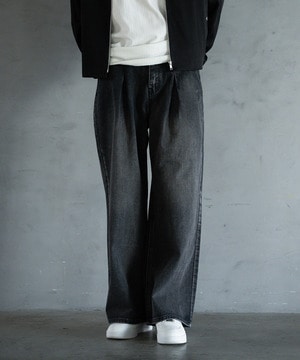 【WEB限定】DENIM BAGGY WIDE PANTS/ルーズフィット/バギーデニムパンツ