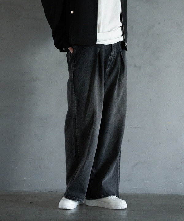 【WEB限定】DENIM BAGGY WIDE PANTS/ルーズフィット/バギーデニムパンツ 詳細画像 14
